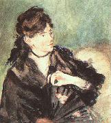 Edouard Manet Portrait of Berthe Morisot painting